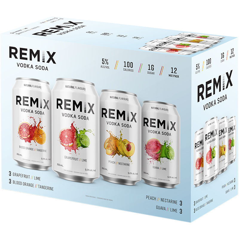 Remix Vodka Soda 12 Can Mixer BSW Liquor