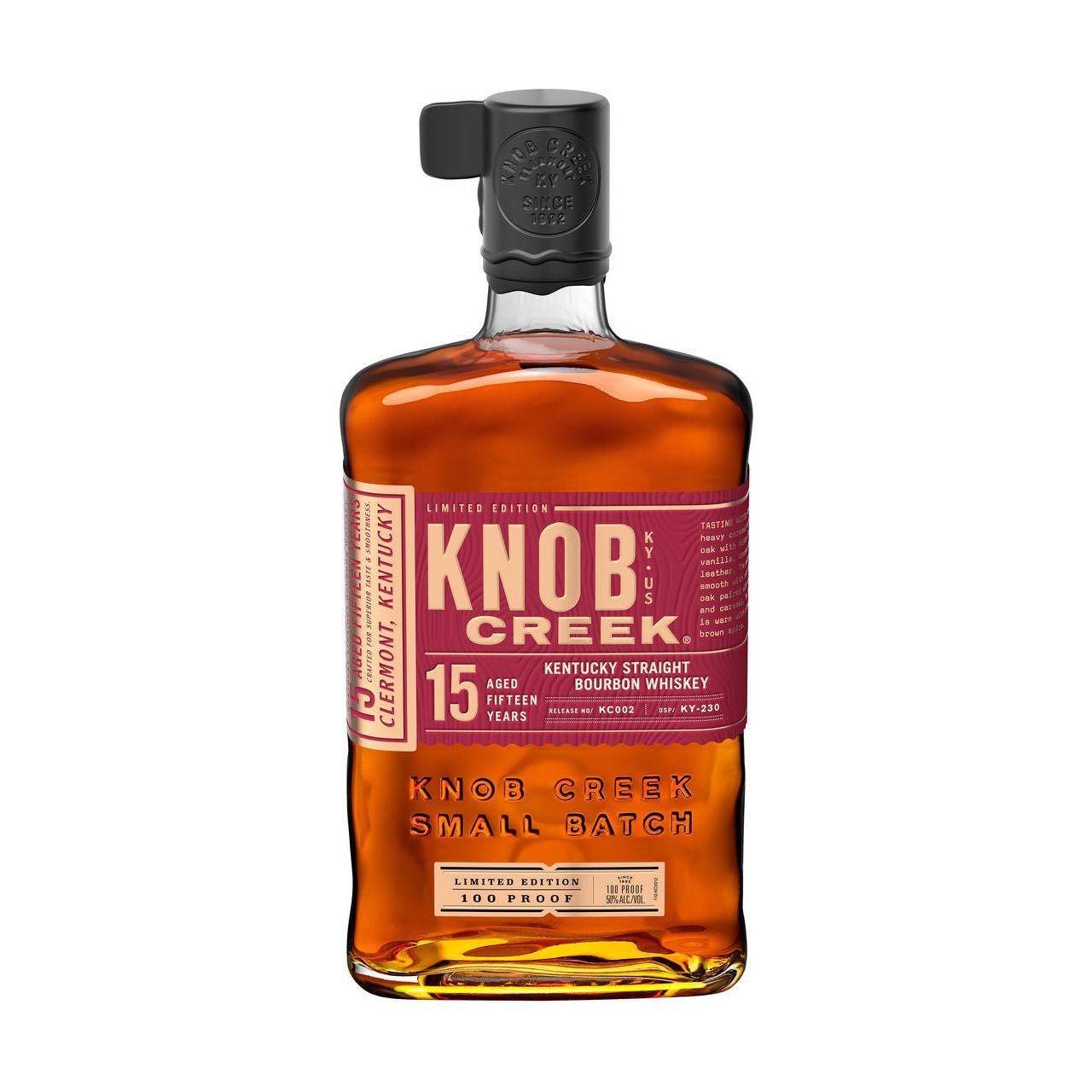 Knob Creek 15 Year Old Bourbon 50% ABV 750ml – BSW Liquor