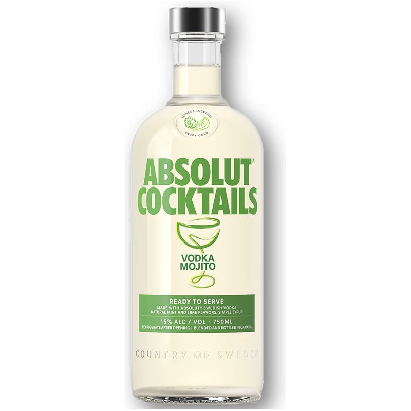 Absolut Vodka Mojito Cocktail 750ml