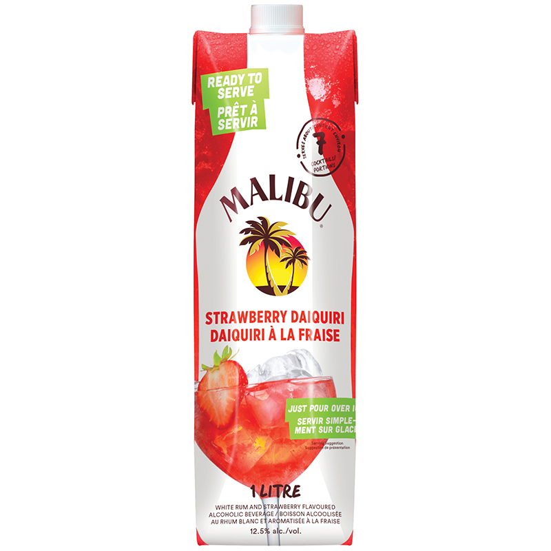 Malibu Strawberry Daiquiri Ready to Serve Cocktail 1L