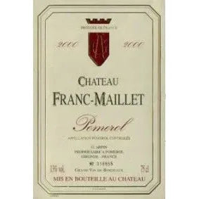 Chateau Franc-Maillet Pomerol 2018 750ml