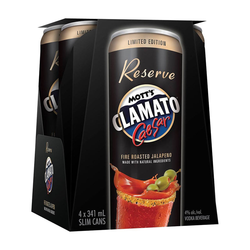 Motts Clamato Reserve Caesar 4x341ml Cans