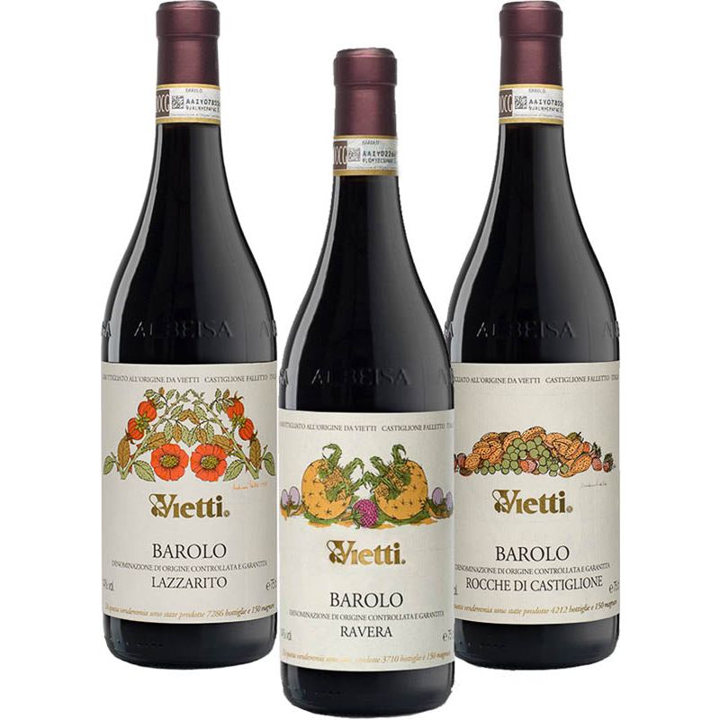 Vietti Barolo Lazzarito, Rocche di Castiglione, Ravera 2018 Mixed Pack 3x750ml