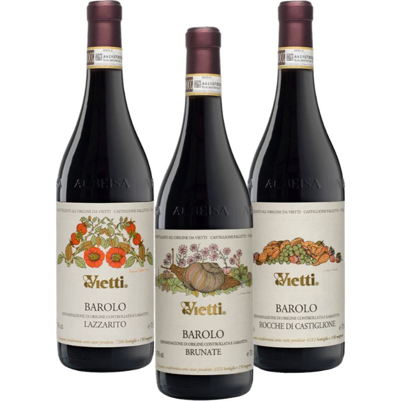 Vietti Barolo Lazarito, Rocche di Castiglione, Brunate 2018 Mixed Pack 6x750ml