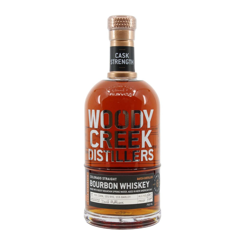 Woody Creek Cask Strength Bourbon Whiskey 59.5% 750ml