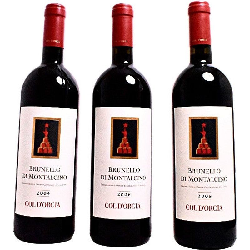 Tenuta Col D'Orcia Brunello Di Montalcino Mixed Case 2004 + 2006 + 2008 3x750ml