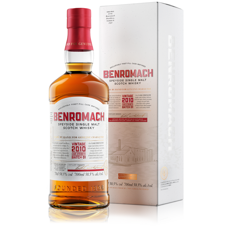 Benromach Cask Strength Vintage 2010 Batch 1 58.5% ABV 700ml