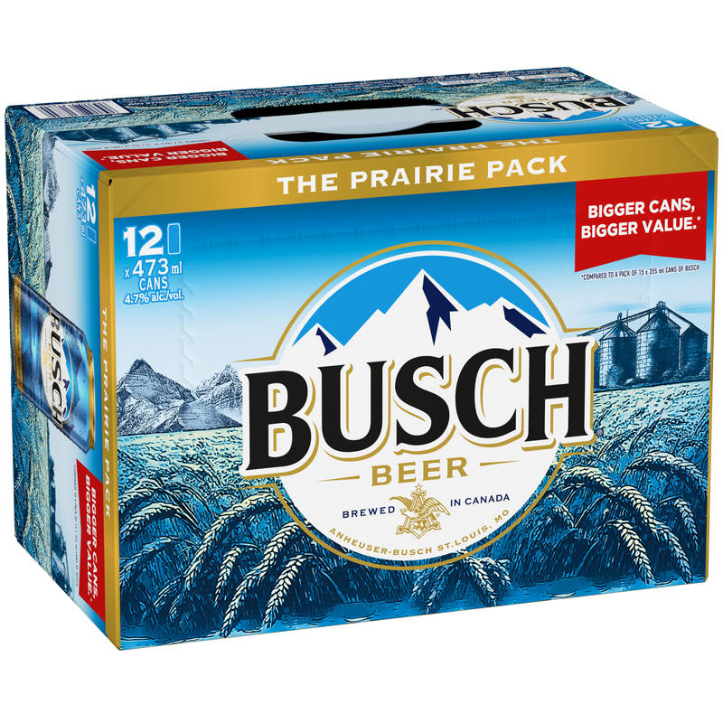 Busch Lager Prairie Pack 12 Tall Cans