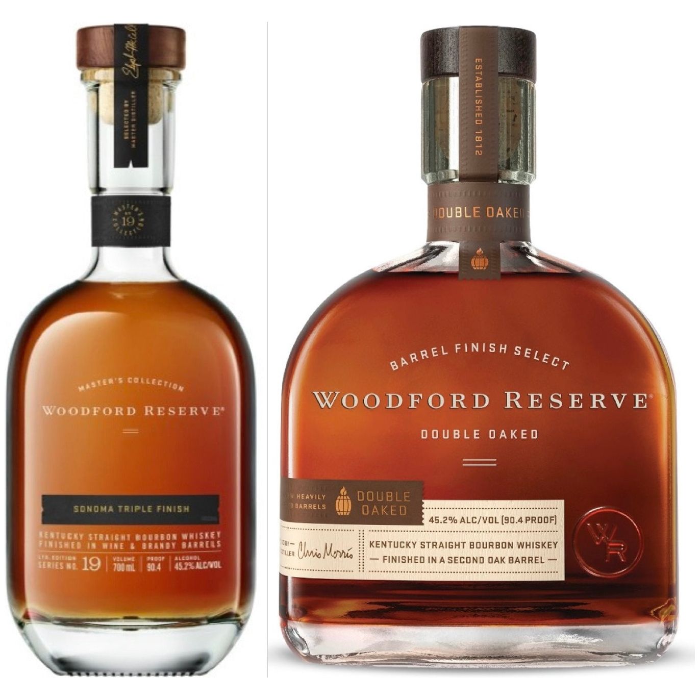 Woodford Reserve Sonoma Triple Finish + Double Oaked Package 2x750ml ...