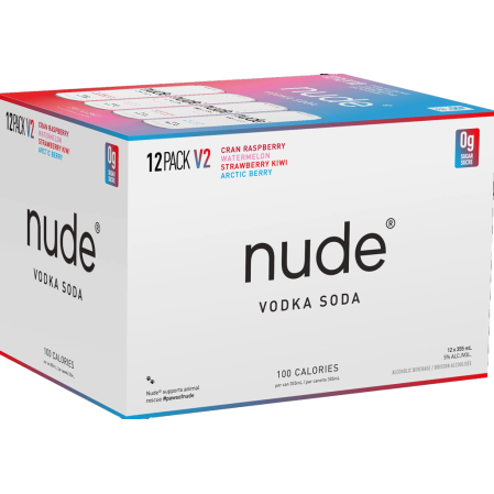 Nude Vodka Soda Mixer V2 12pk Cans