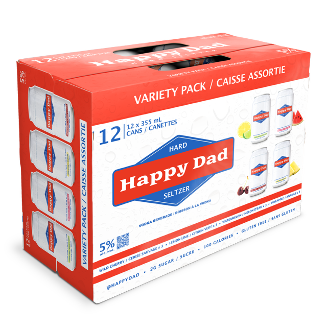 Happy Dad Hard Seltzer Variety Pack 12 Cans