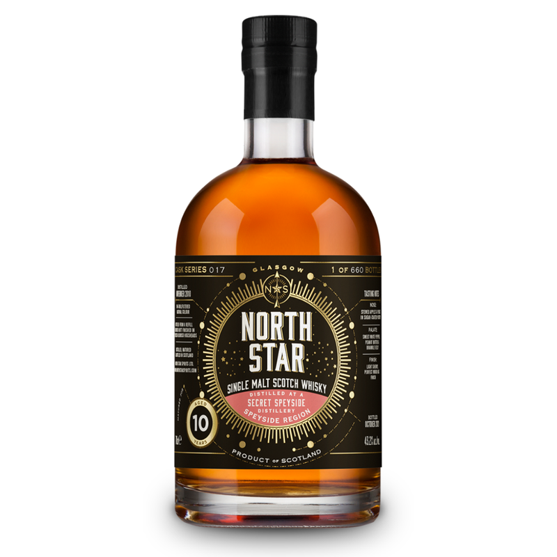 North Star Secret Speyside 10 Year Old 43.2% ABV 700ml