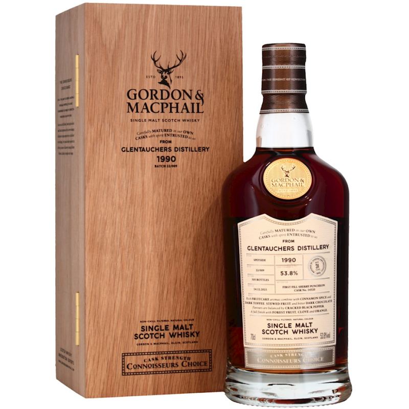 Gordon & MacPhail Connoisseurs Choice Glentauchers 1990 31 Year Old 53.8% ABV 700ml