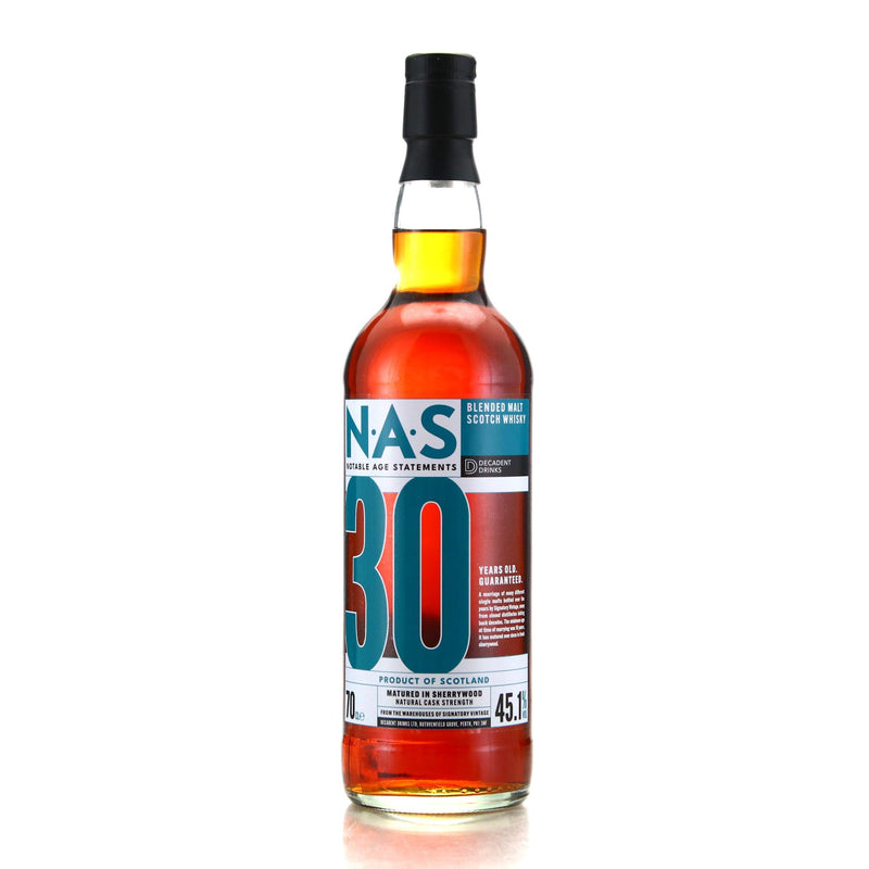 Decadent Drinks NAS Edition No.1 30 Year Old Blended Malt 45.1% ABV 700ml