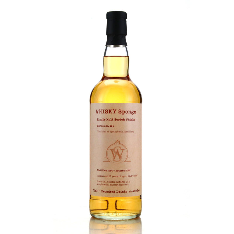 Whisky Sponge Edition No.60A Springbank 1994 27 Year Old 47% ABV 700ml